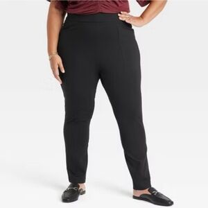 Ava & Viv 🫐 Women's Black Plus Size Ponte Knit Pants